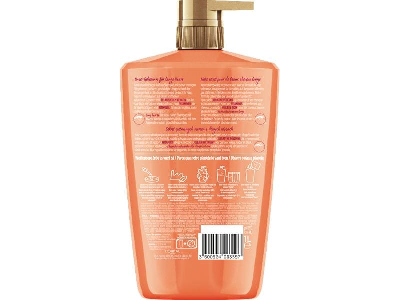 L'Oréal Elsève Shampoo Dream Long 1000 ml Aufbauendes Haarshampoo für traumhaftes, langes Haar