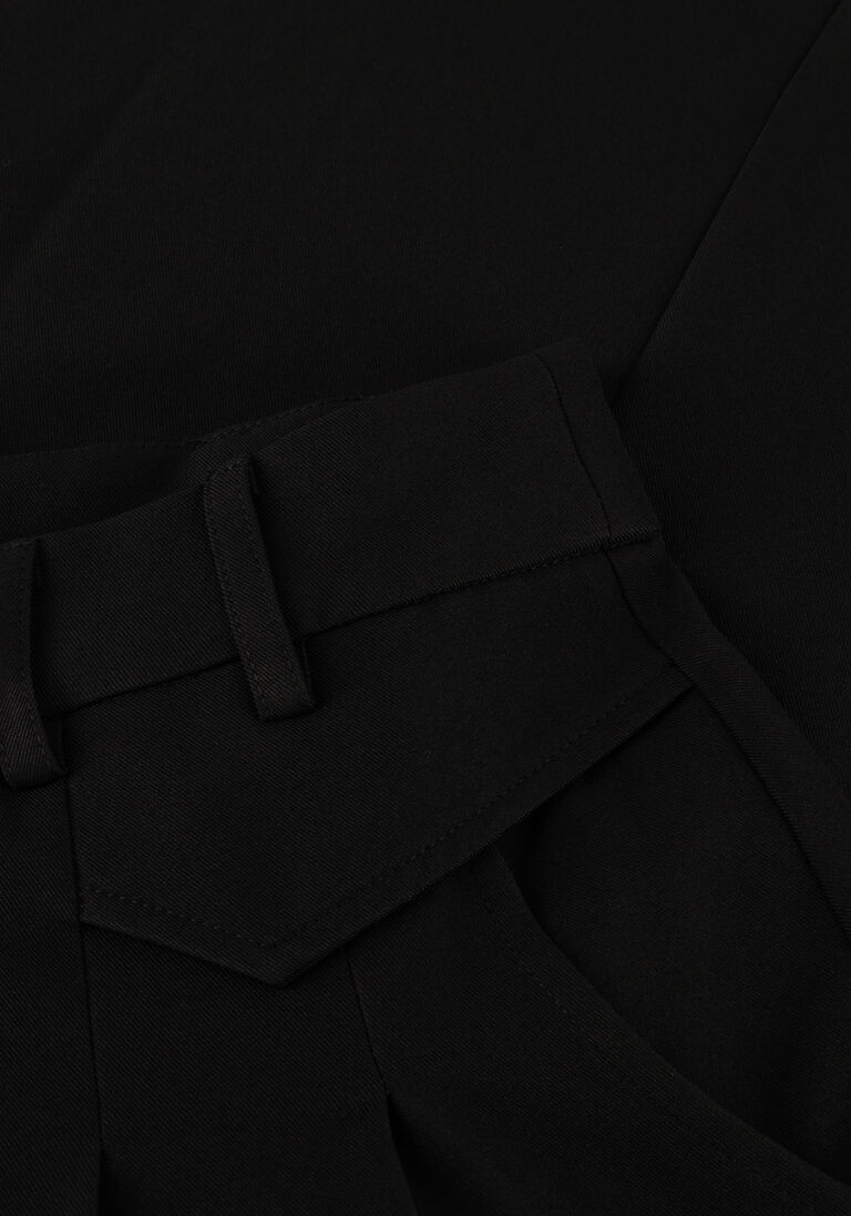 zwarte co'couture midirok luna pocket pleat skirt
