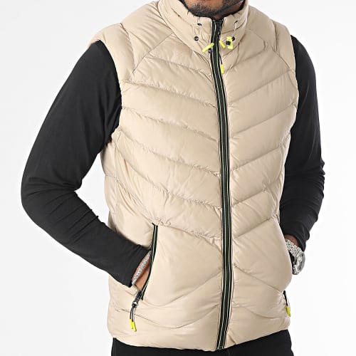 Doudoune Sans Manches Beige