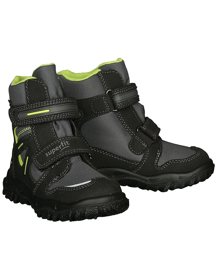Winter-Boots HUSKY MULTI gefüttert in dunkelgrau/lime