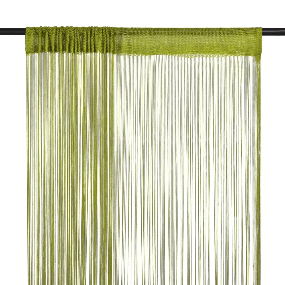 Rideau en fils 2 pcs 140 x 250 cm vert
