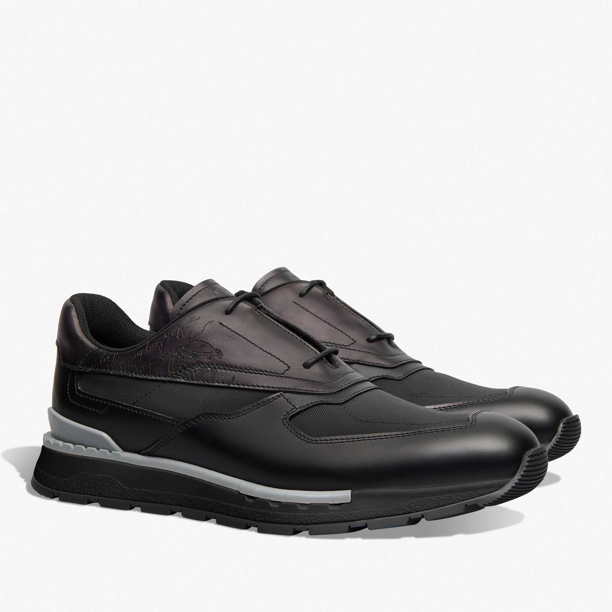 Sneaker Fast Track En Cuir Scritto Et Nylon