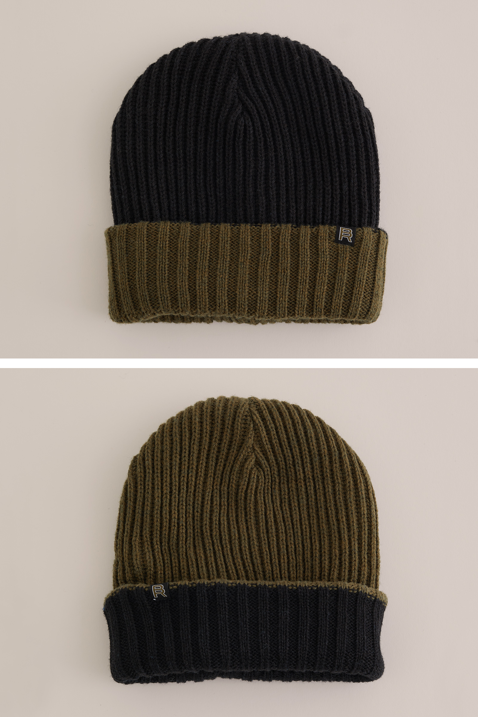 Jongens Reversible beanie Blue Ridge Legergroen
