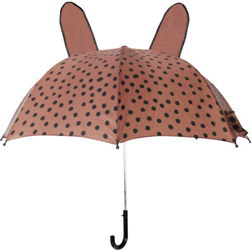 Vanpauline kinderparaplu brown-pink dots