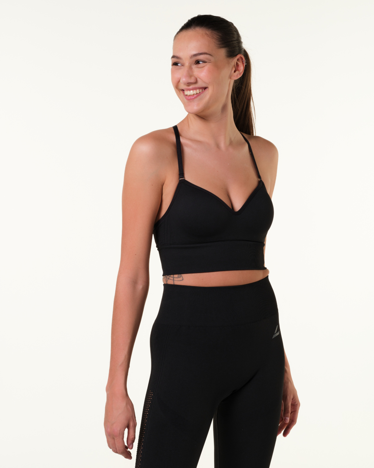 LEVITY Eclipse Mesh Seamless Push Up Bra Black Marl