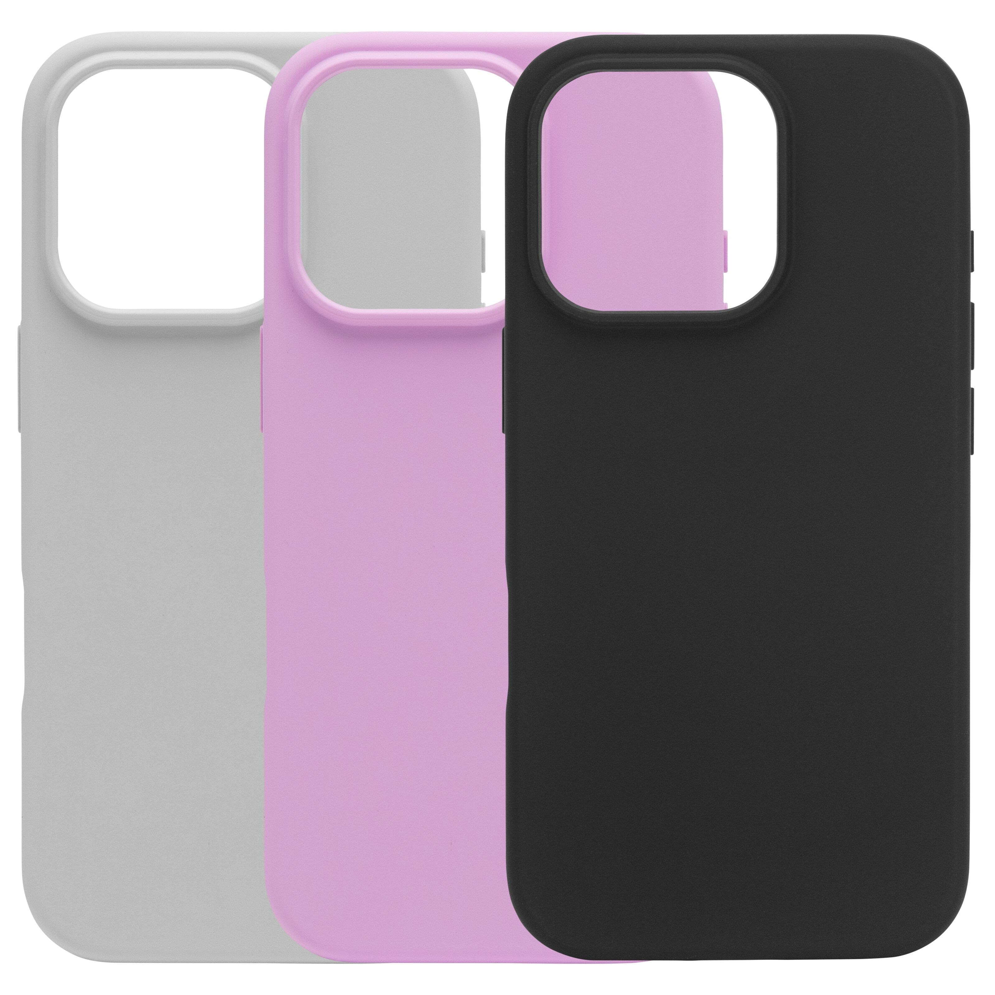 Linocell Rubber case for iPhone 16 Pro Svart