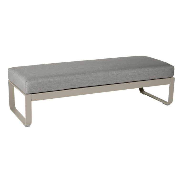 Fermob Bellevie eetbank kussen grey taupe 148 Nutmeg