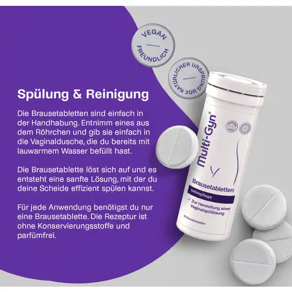 Brausetabletten zu Vaginaldusche