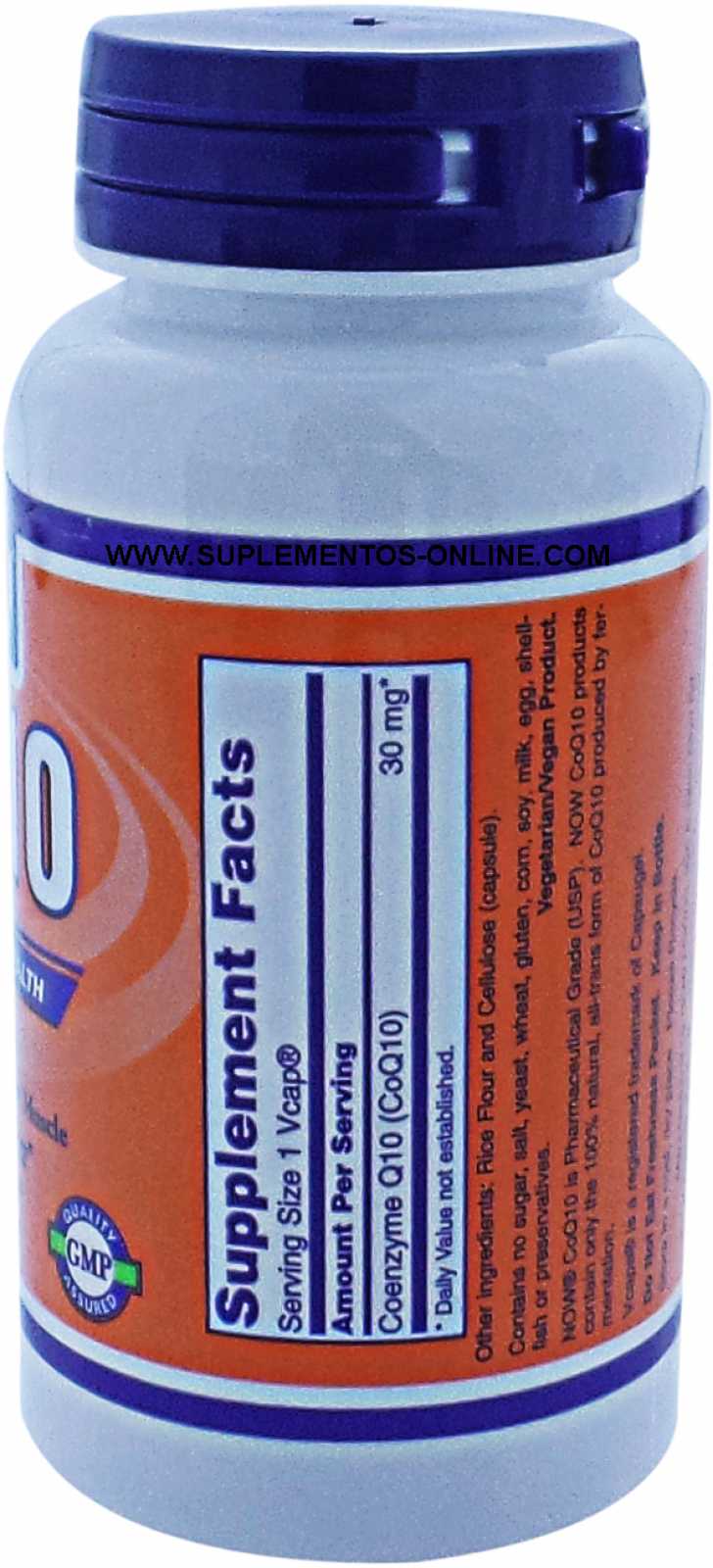 NOW Foods CoQ10 30 mg 60 cápsulas