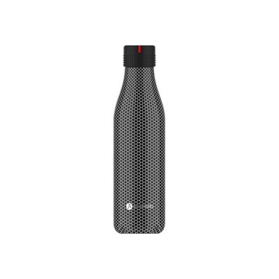 Les Artistes Paris - Gourde Bouteille isotherme 500 ml - noir texture métal - acier inoxydable