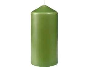 Bloklys Ø6xH13cm Brændetid 30 timer Leaf Green,2 pk x 6 stk/krt
