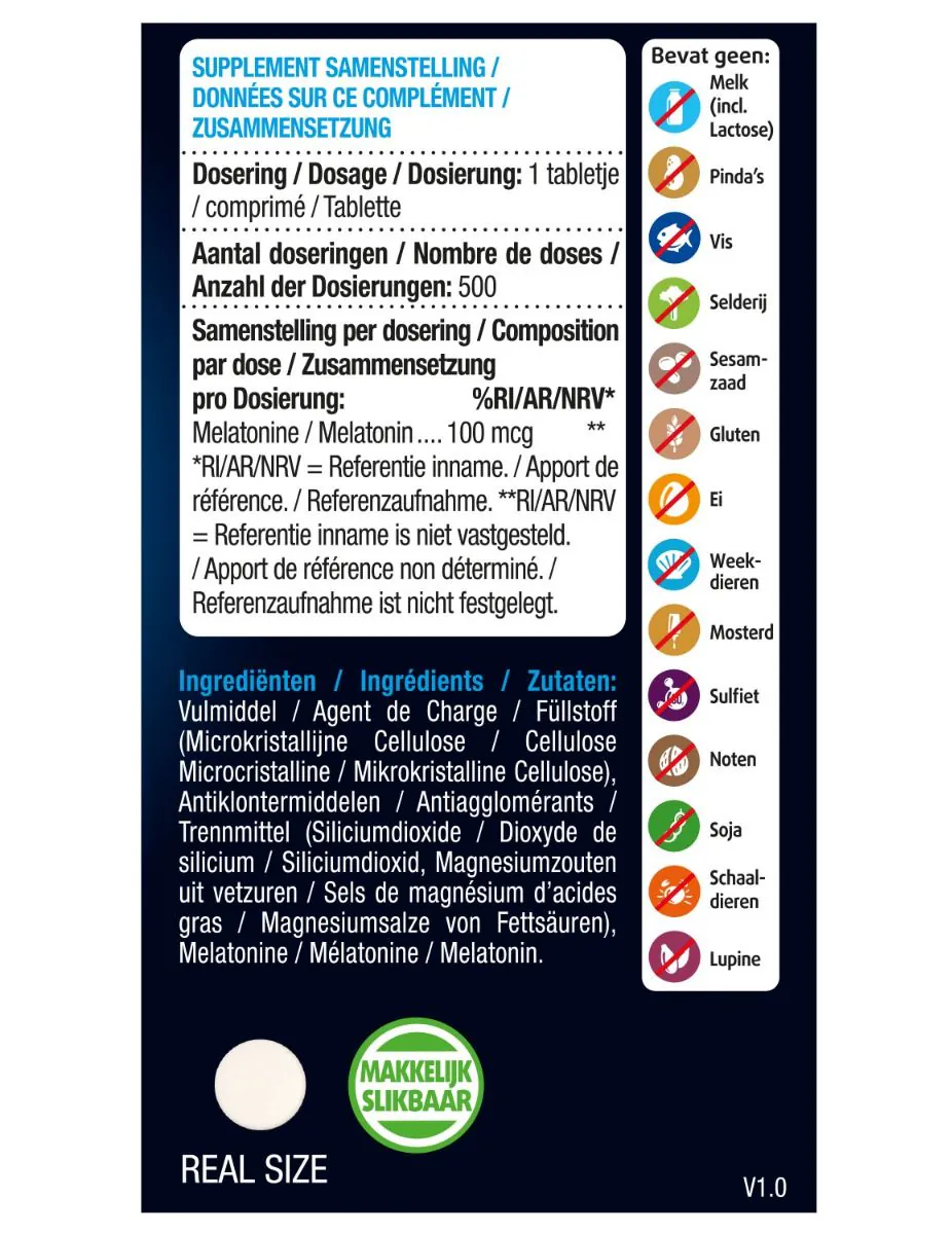 Melatonine Puur 100 mcg tabletten