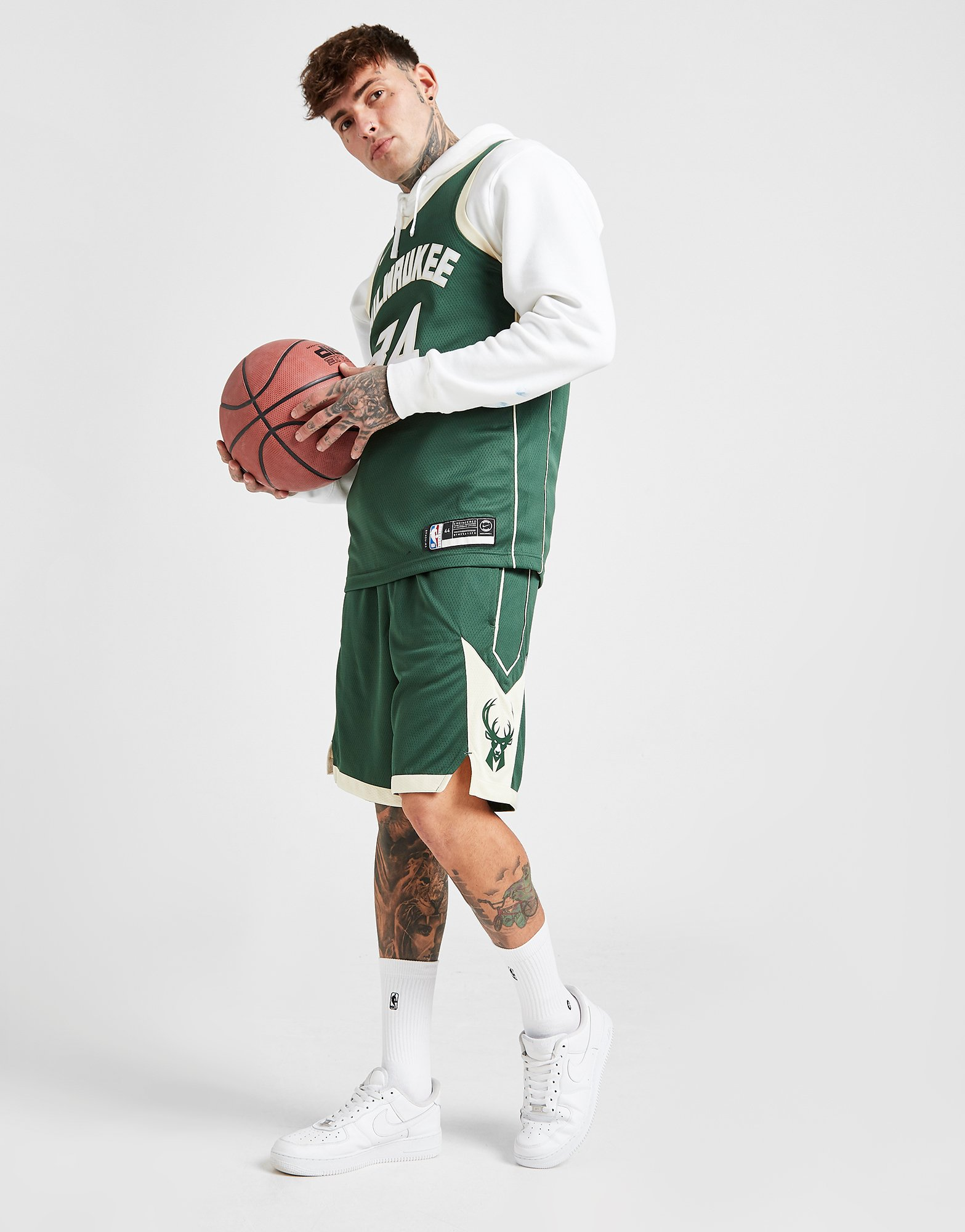 Nike Short Nike NBA Swingman Milwaukee Bucks Icon Edition pour Homme