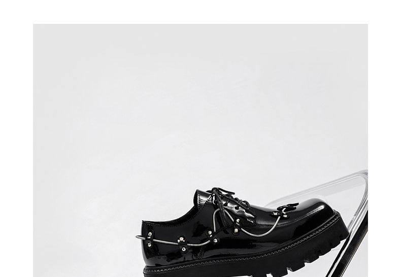 Malnia Home - Vierkante veterschoenen met platform