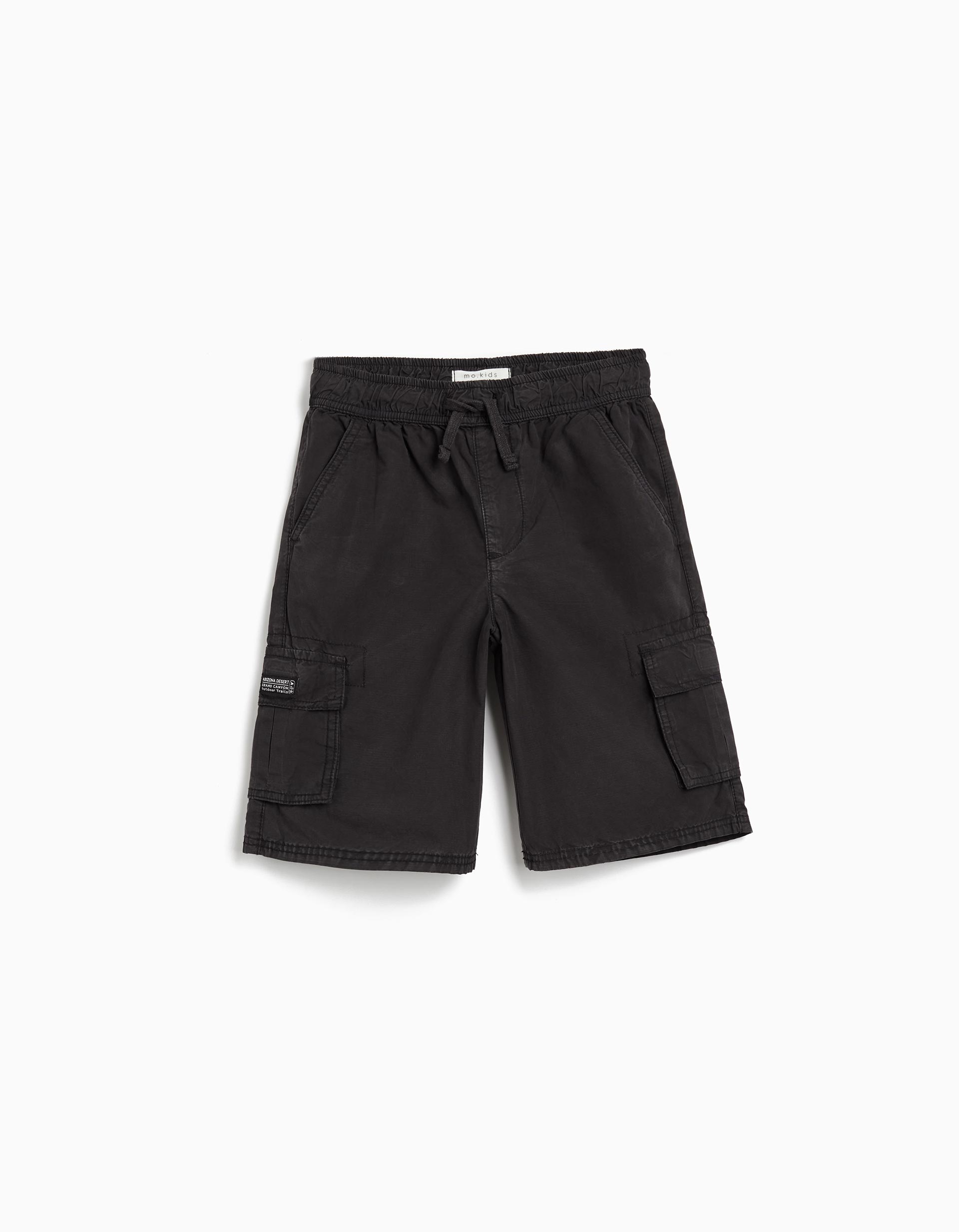 Calções Cargo, Menino, Preto