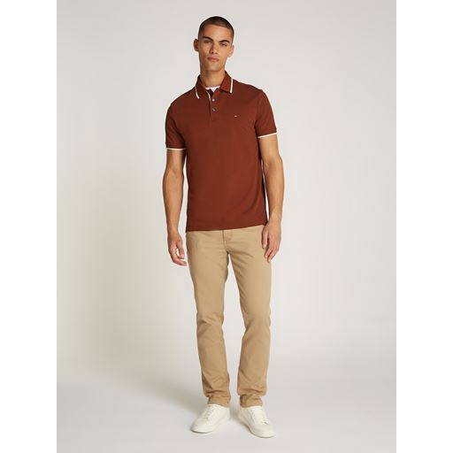 Tommy Hilfiger Mercerised Undercollar Polo, Rich Mocha, XXL