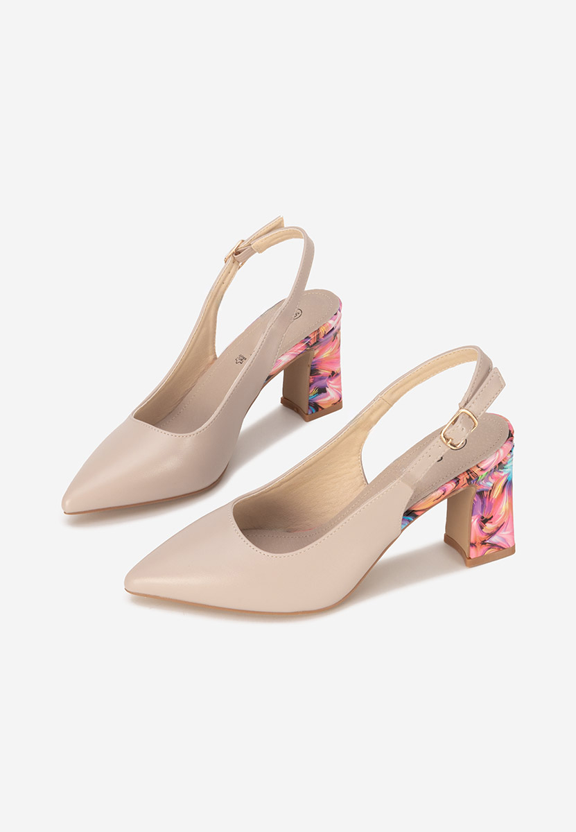 Chaussures slingback beige Lunessa
