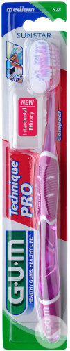 Gum Technique Pro Compact Medium Brosse À Dents 1 Pièce (528)