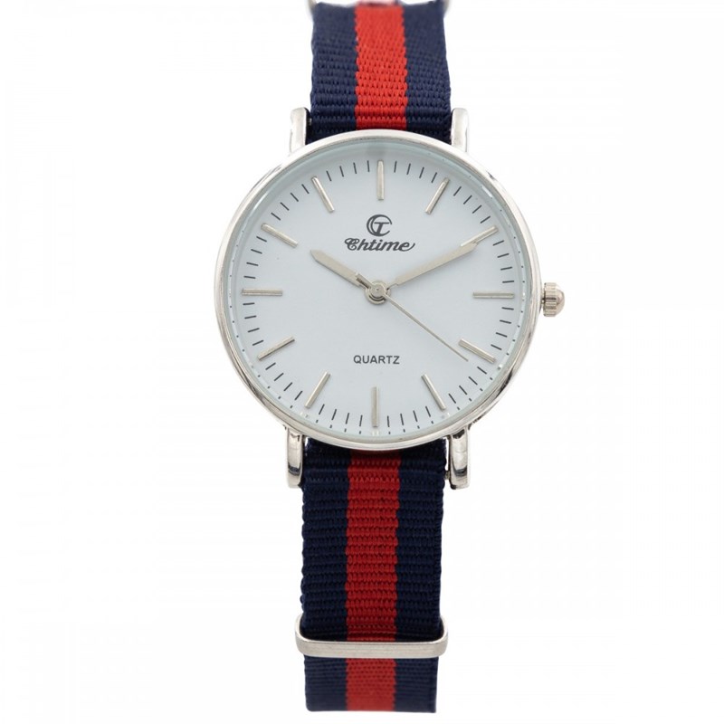 Montre Femme CHTIME bracelet Tissu Rouge