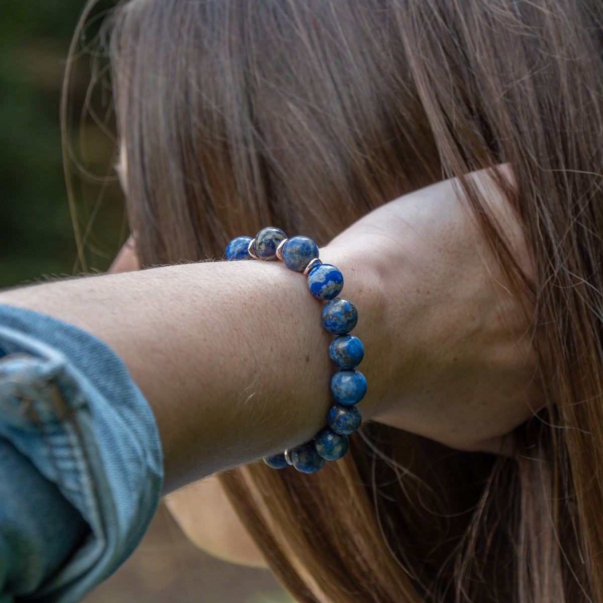Bracelet Kamelia en pierres naturelles Lapis-lazuli