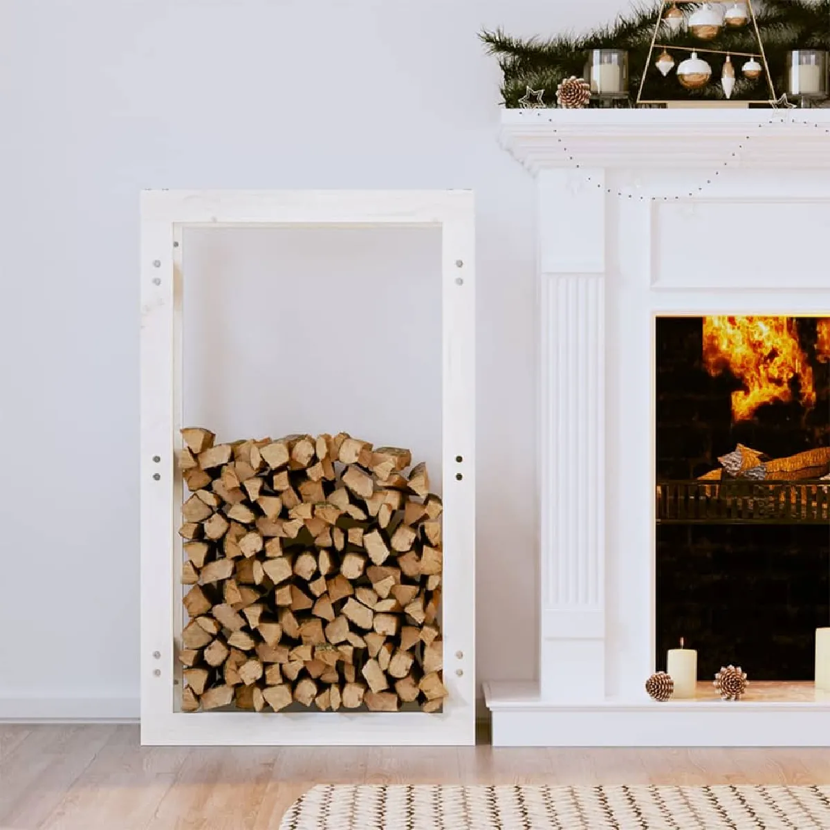 vidaXL Support bois - Bois de pin - 60x25x100 cm