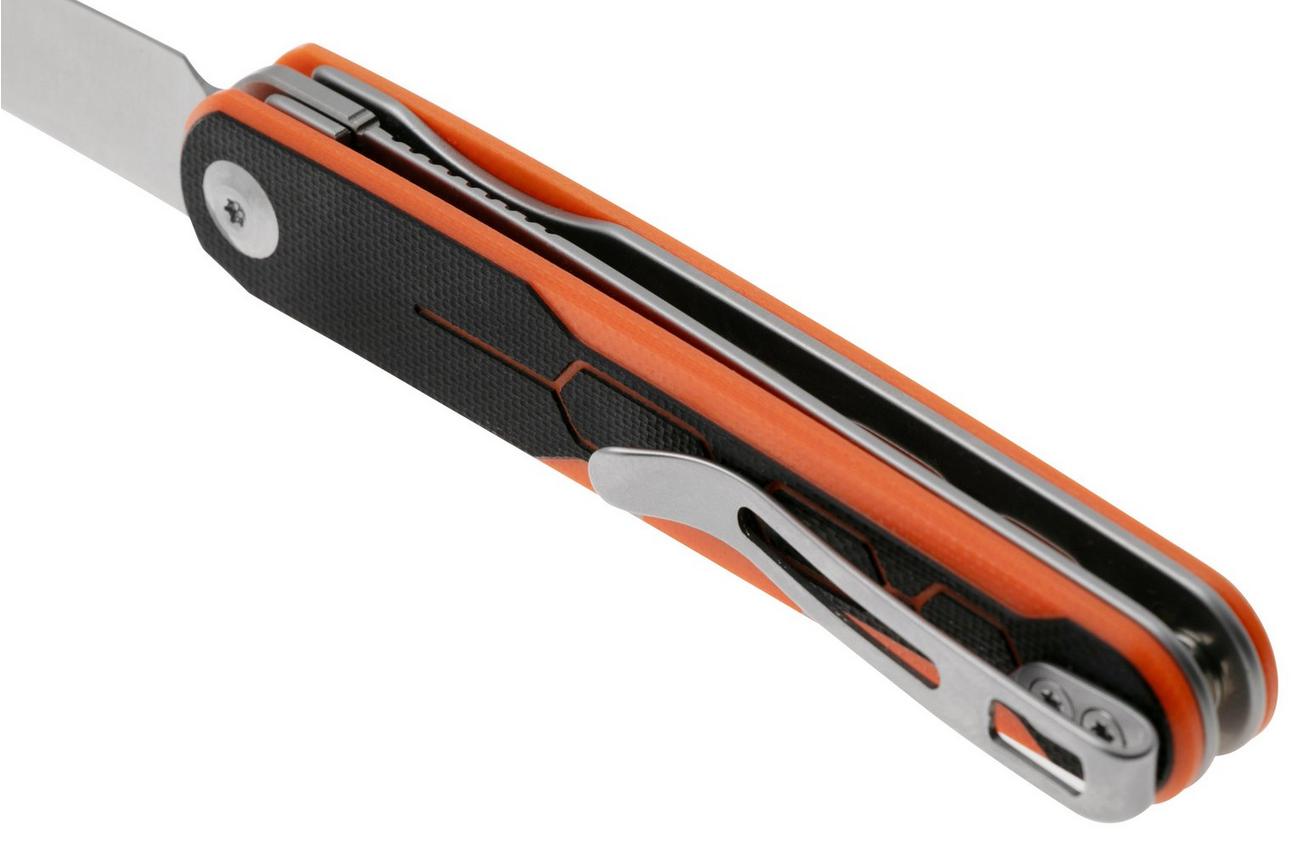 Civivi KwaiQ C23015-2 Satin Nitro-V, Milled Orange Black G10, zakmes