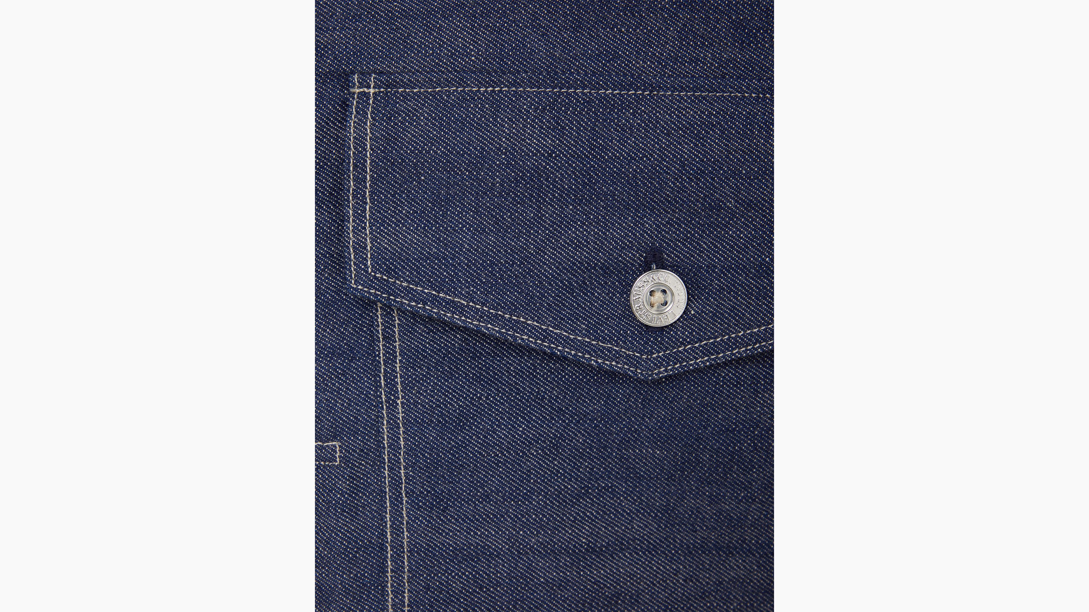 Levi's® Made In Japan veste Trucker 1879 Blouse plissée - Lvc 1879 Organic Pleated Blouse - Bleu