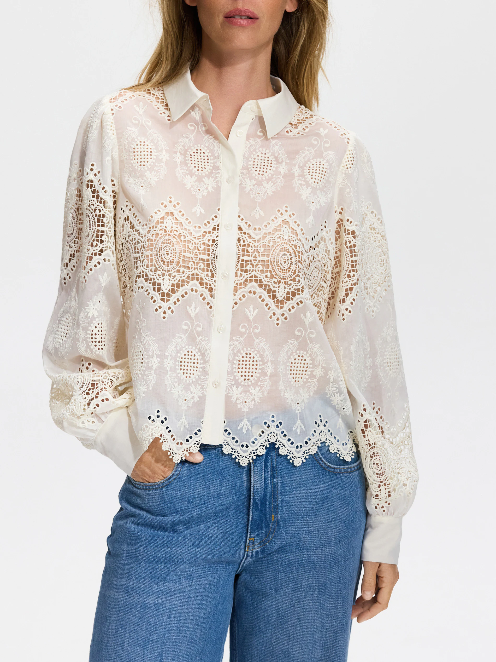 Bluse aus Lyocell-Mix