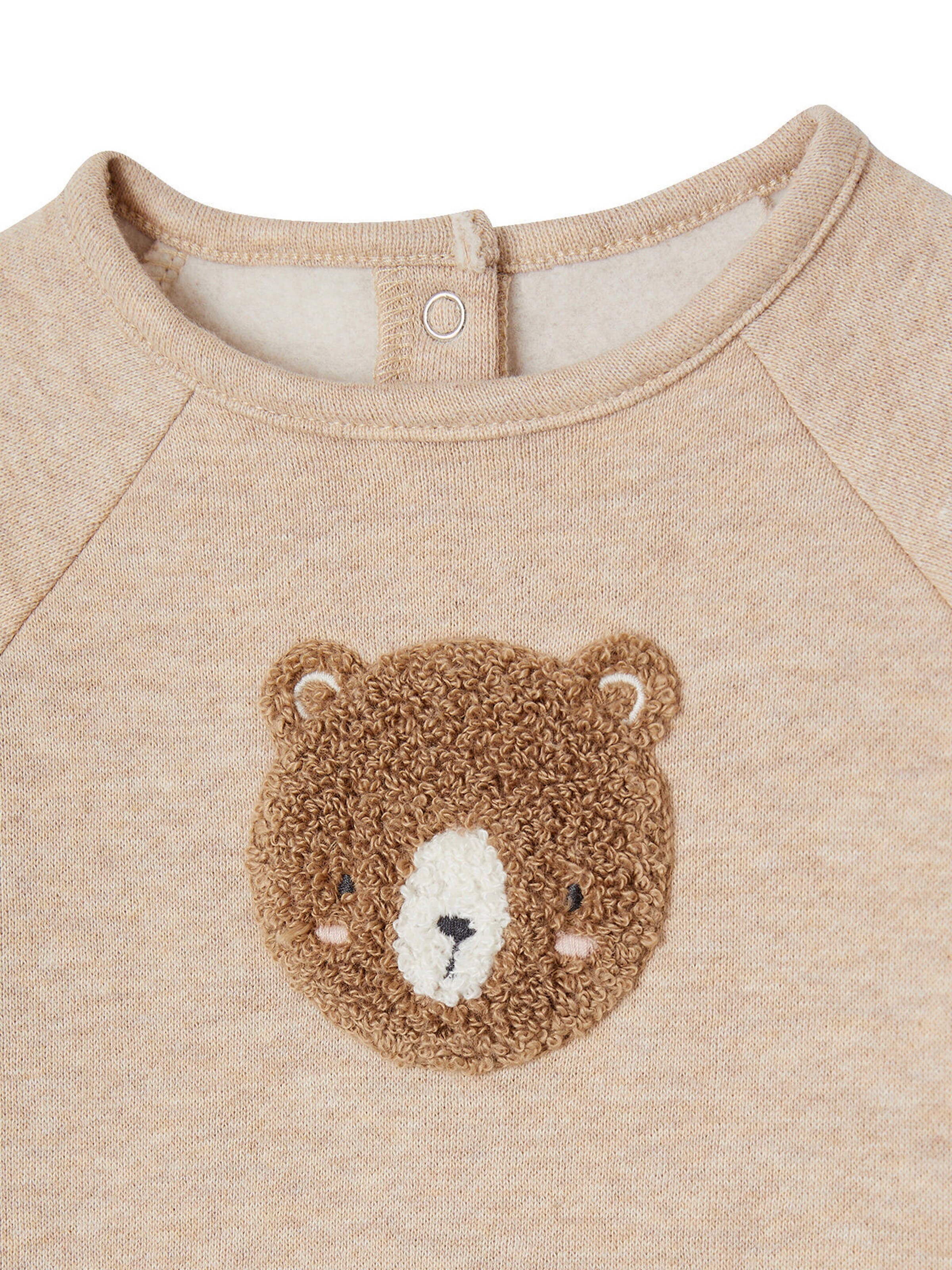 Vertbaudet Baby-Set: Sweatshirt & Hose beige meliert