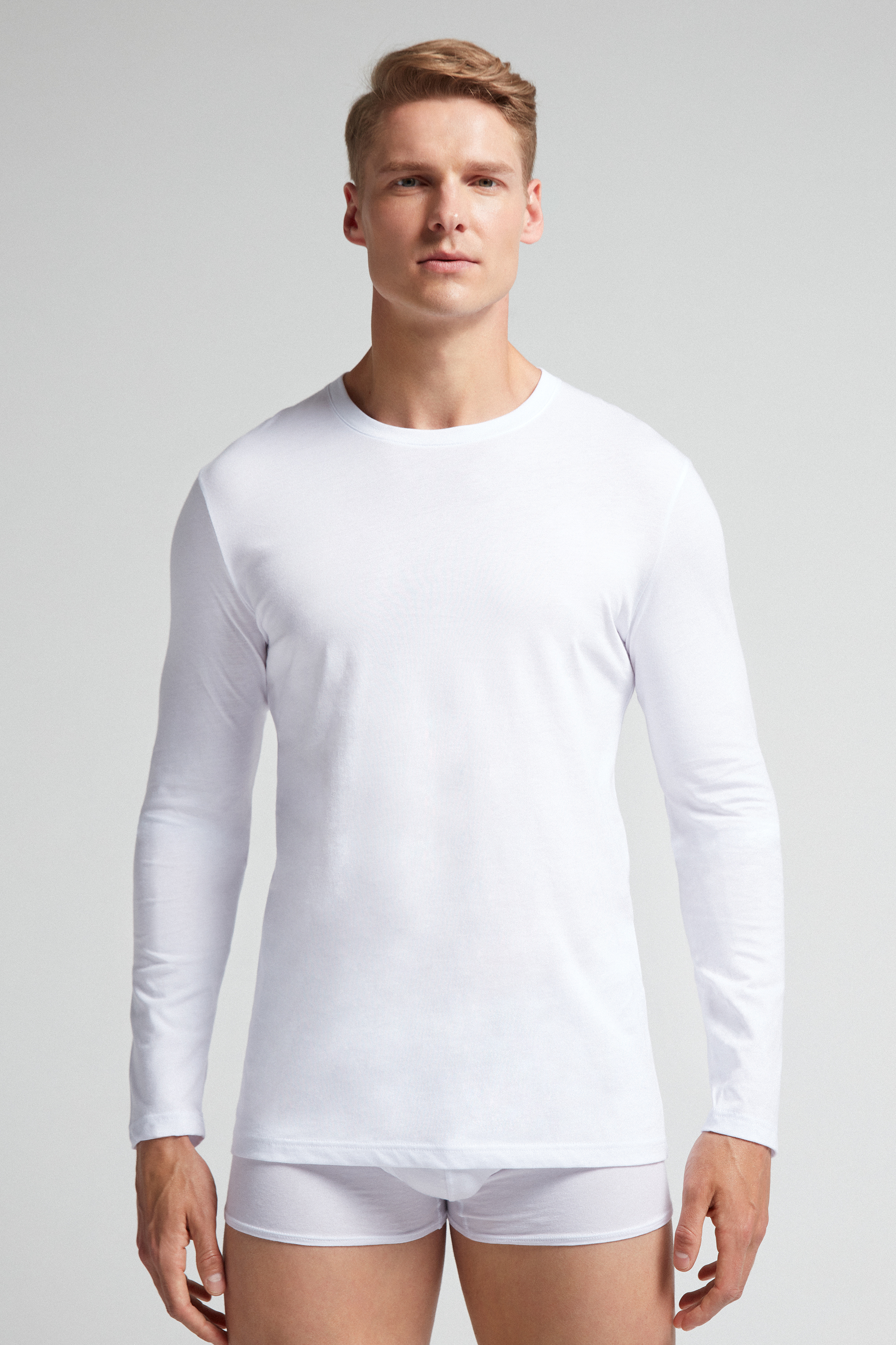 Camiseta de manga comprida em algodão Supima®