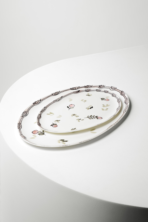 Serax Midnight Flowers by Marni Mirtillo Nude serveerschaal 46x30