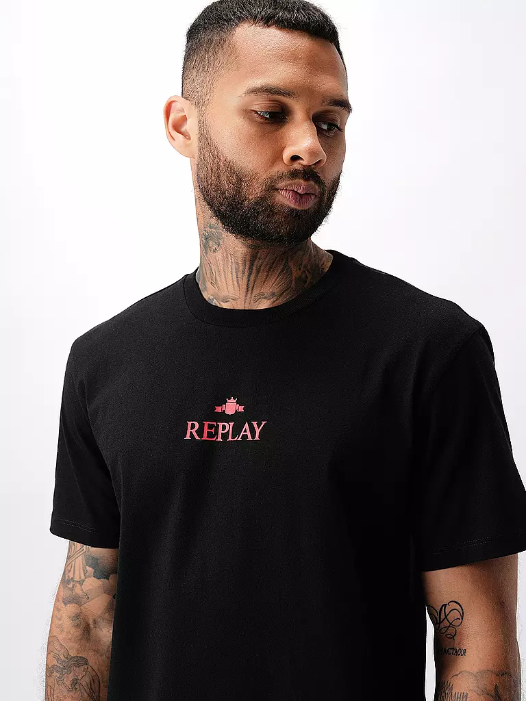 REPLAY T-Shirt  schwarz