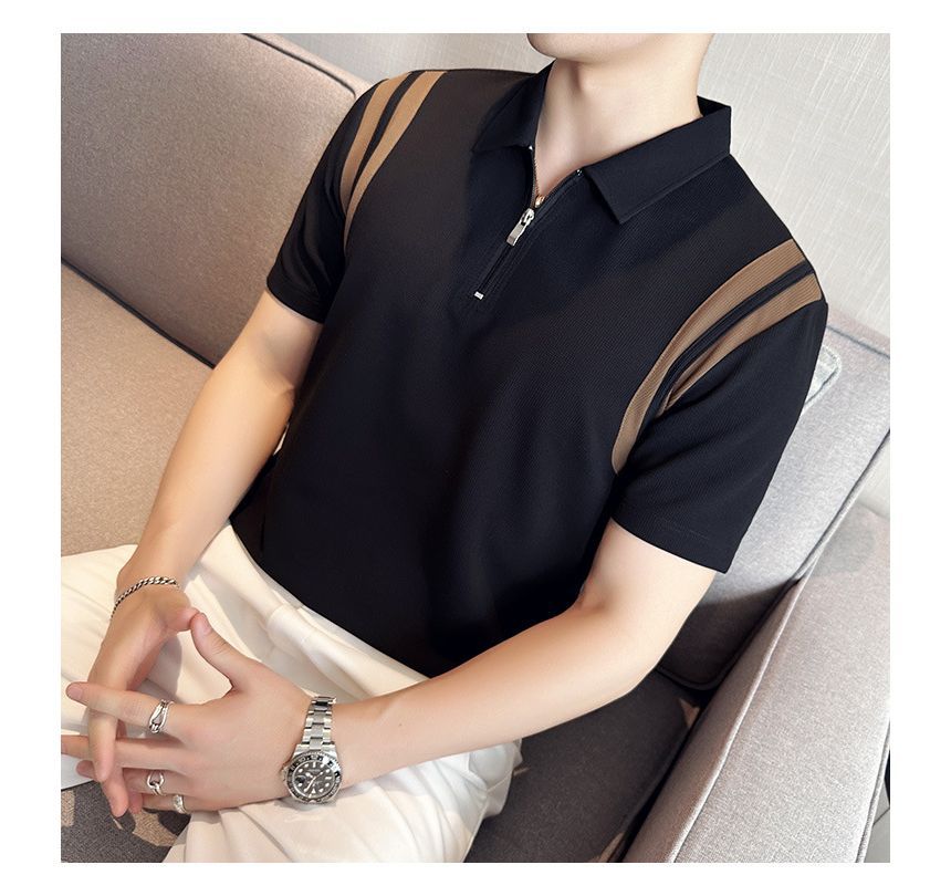 Deepwood - Poloshirt met korte mouwen en halve rits in twee kleuren