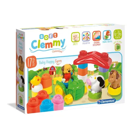 Clementoni Clemmy Soft Bausteine Happy Farm