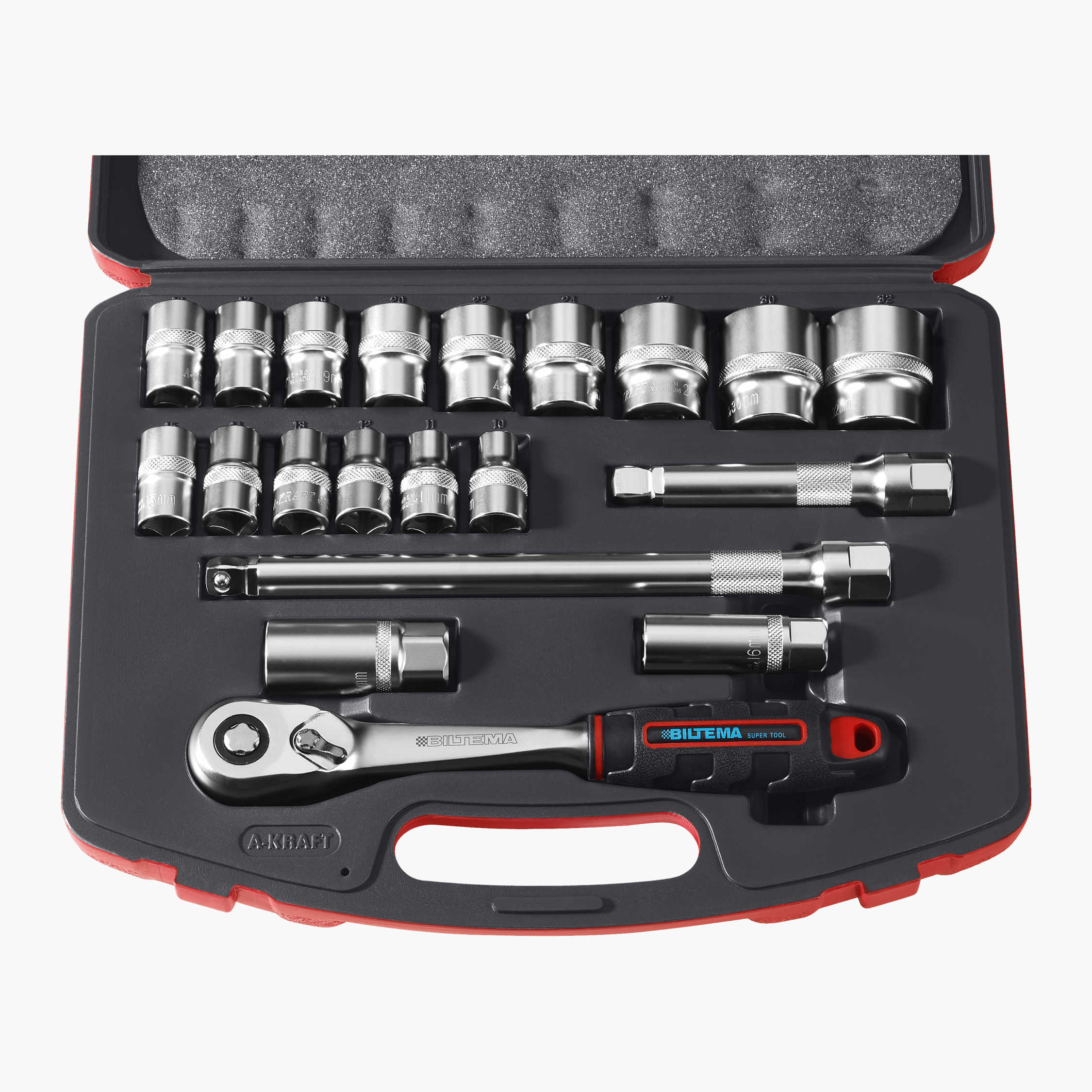 PIPENØKKELSETT 1/2”, 20 DELER