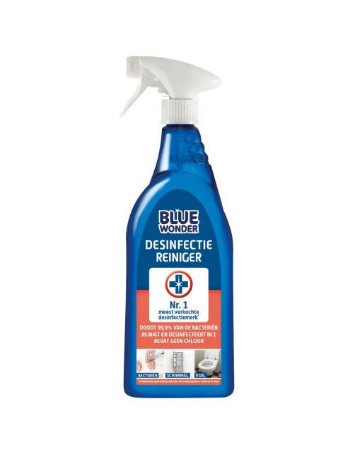 Blue Wonder Desinfectie-Reiniger Spray - Schoonmaakmiddelen - 750 ml