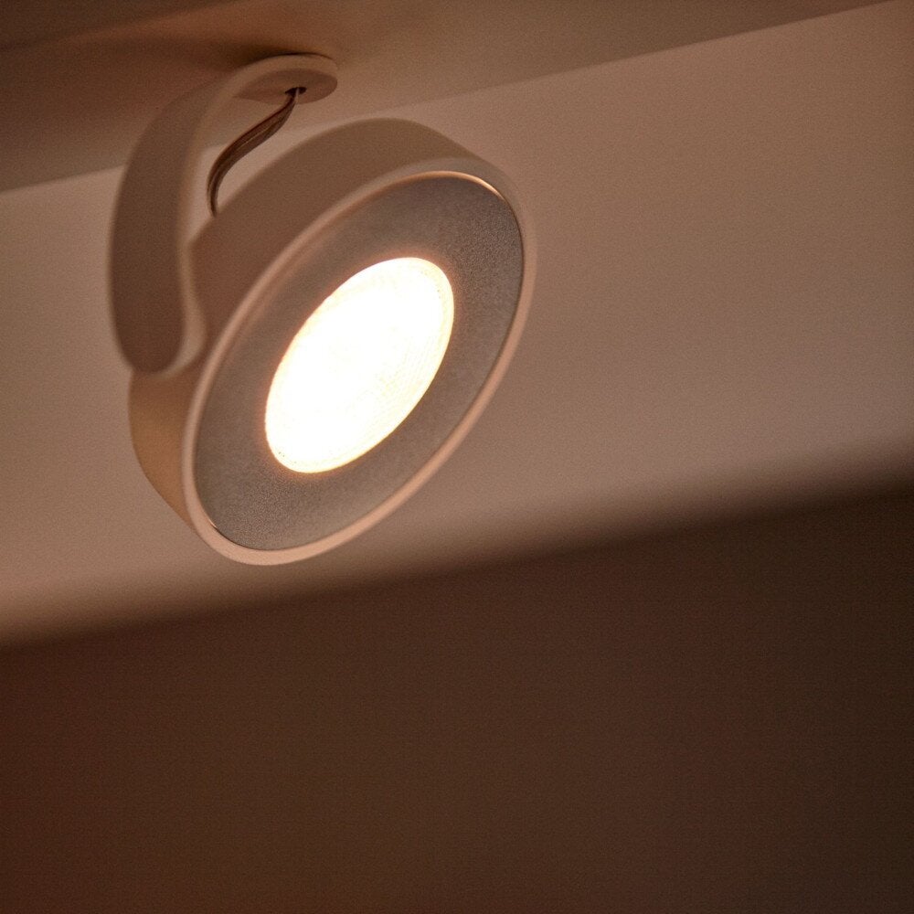 Tijdloze myLiving Clockwork plafondspot in wit, warme gloed, 4-lichts, dimbaar