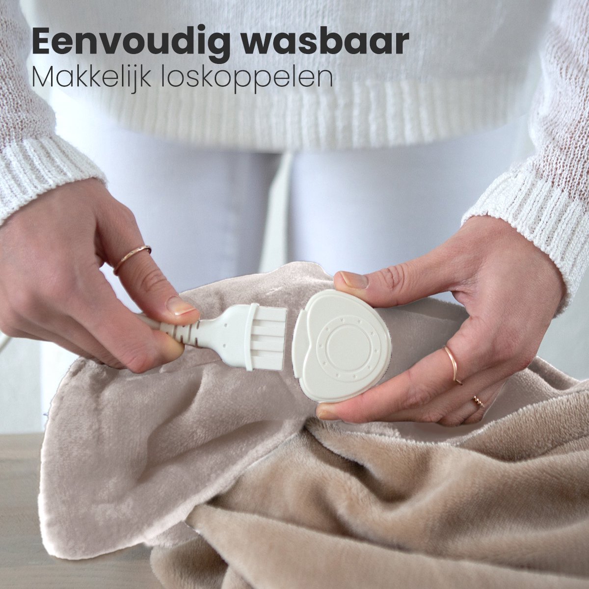 Auronic 1-persoons elektrische deken - Taupe