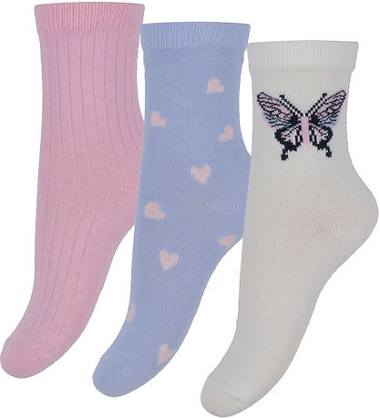 Name It Socken - 3er-Pack - NmfDorthea - Pink Forsting/Serenity/
