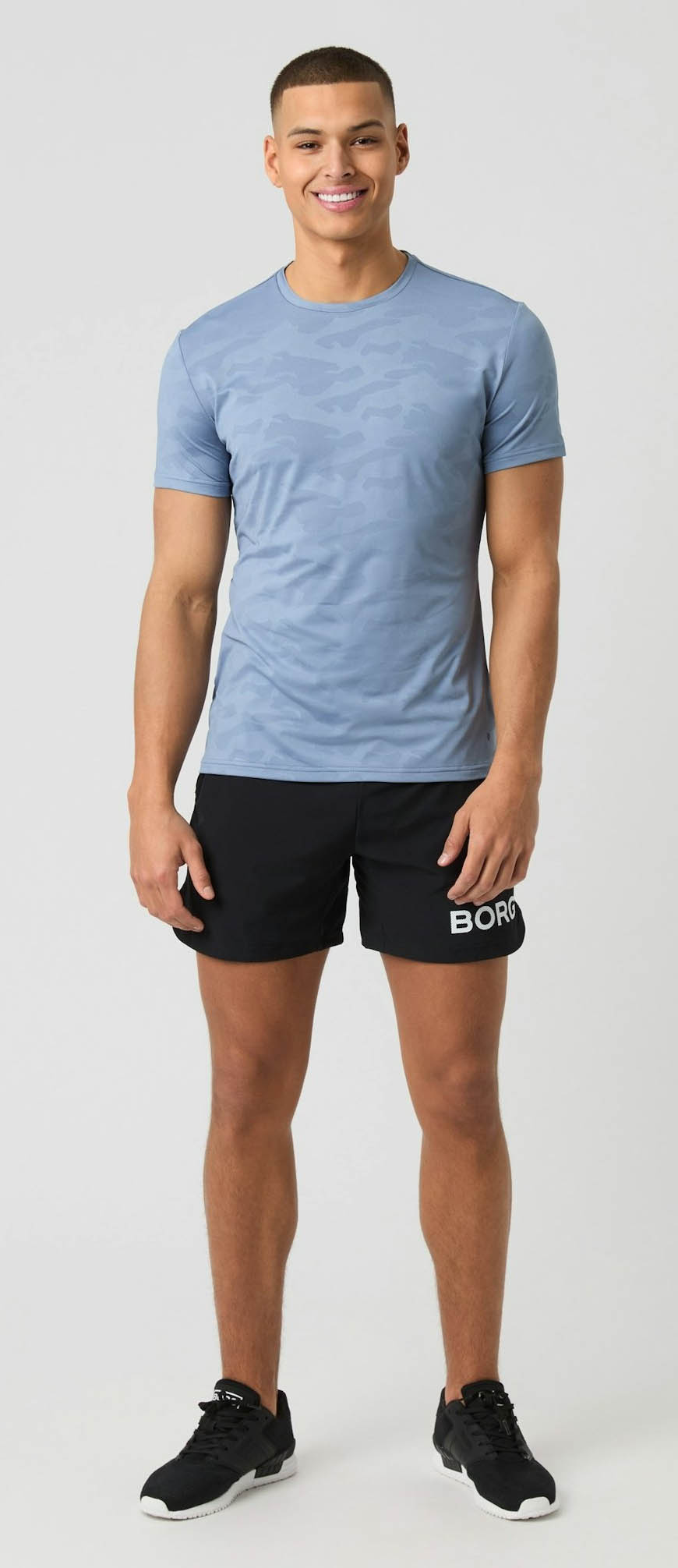 Borg Performance T-Shirt Herre BL024/Stonewash