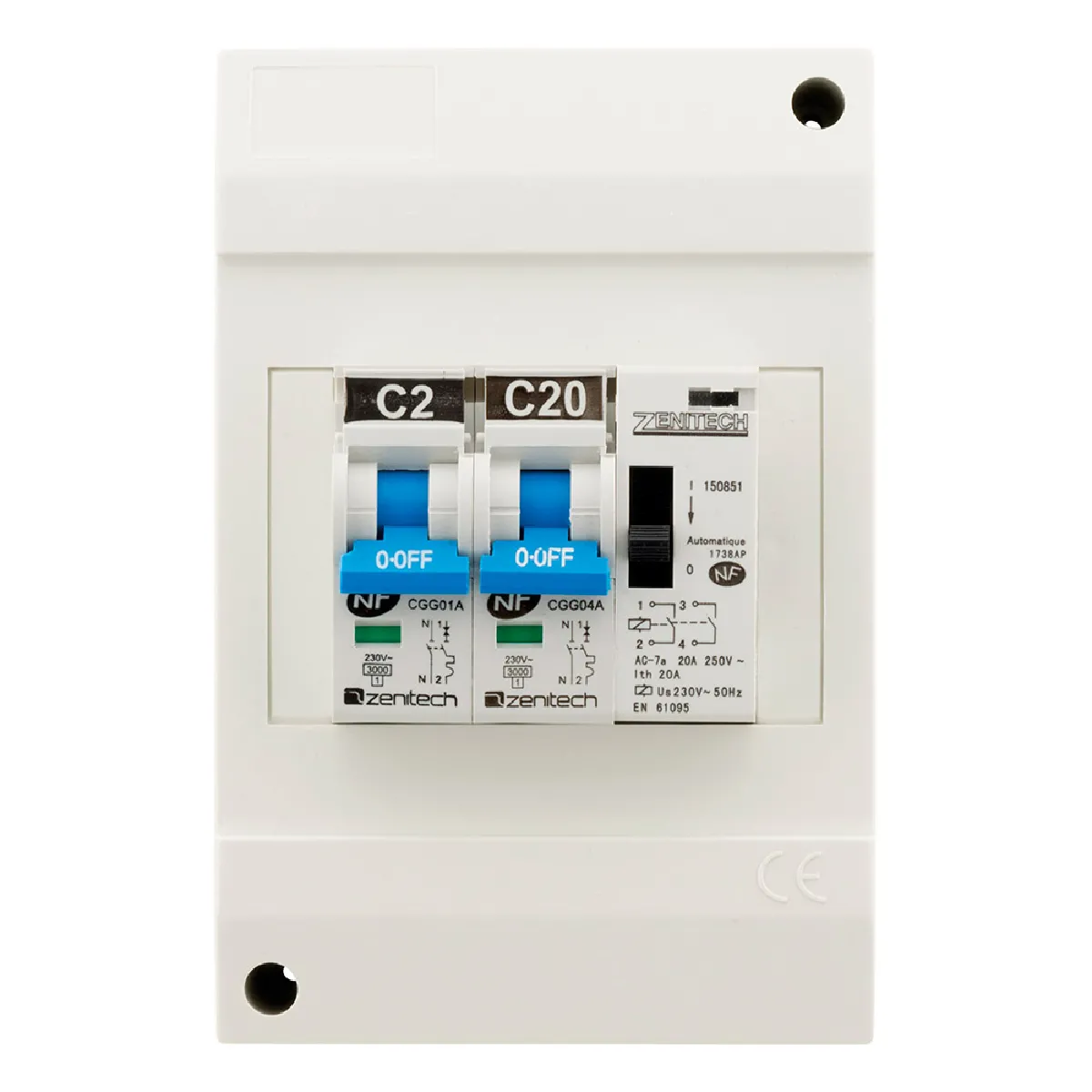 Zenitech Coffret chauffe-eau - Disjoncteurs et contacteur inclus