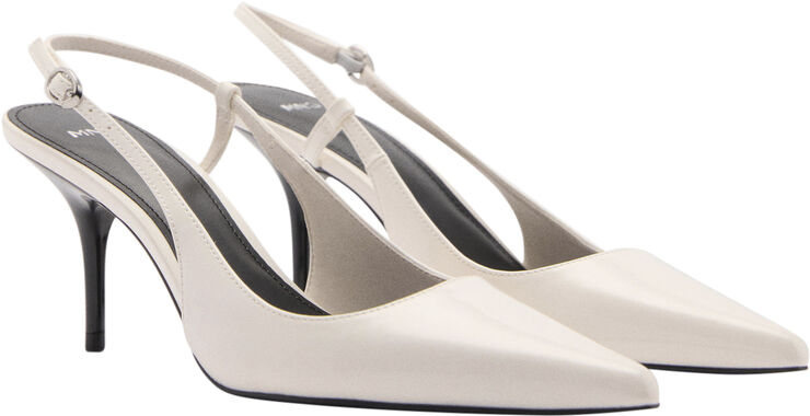 MANGO Pointed toe heel shoes White