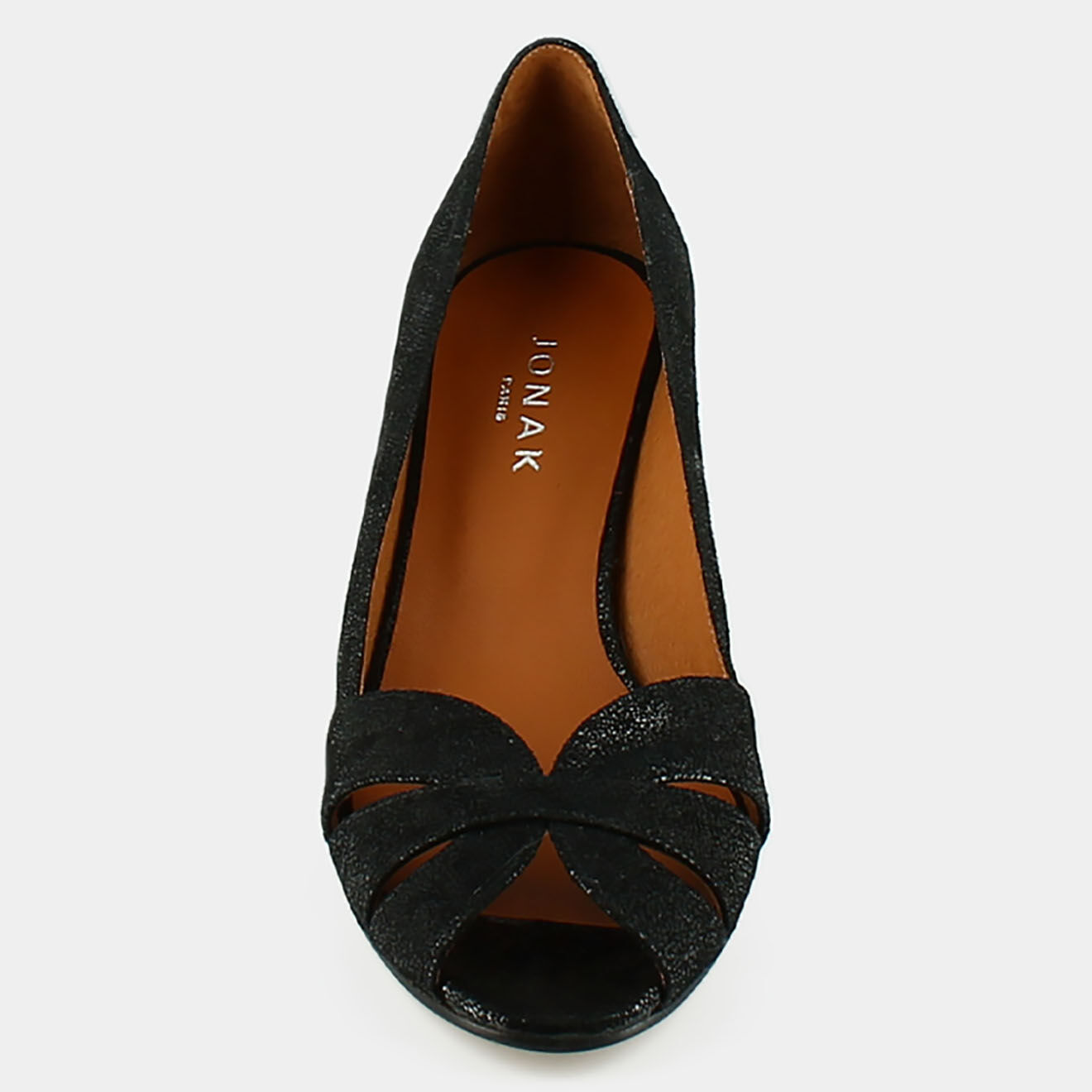 Jonak Escarpins en Velours de Cuir Devis noirs - Talon 6.5 cm