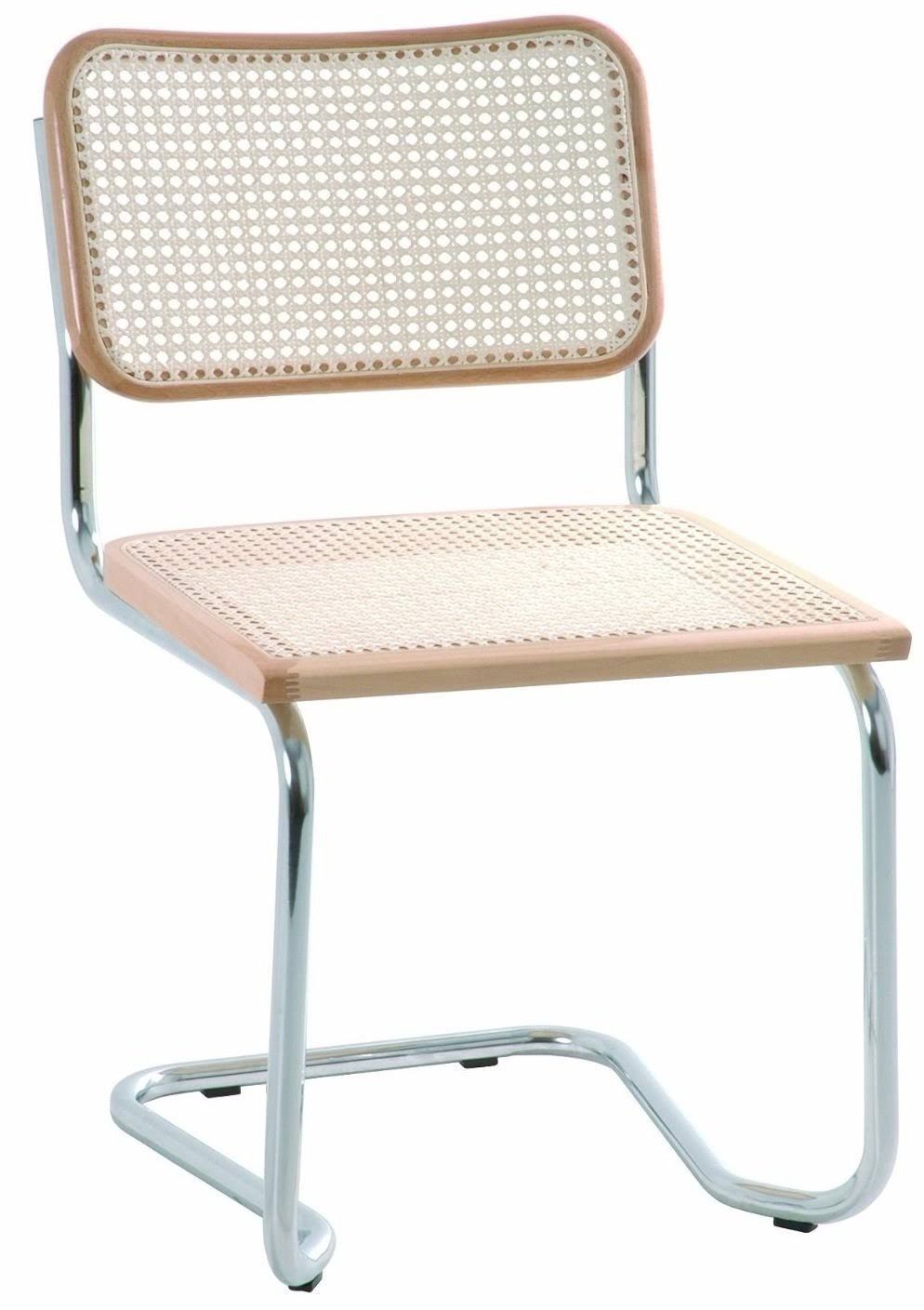 studio copenhagen Schwingstuhl Holm Sitz Buchefarben Gestell Chrom
