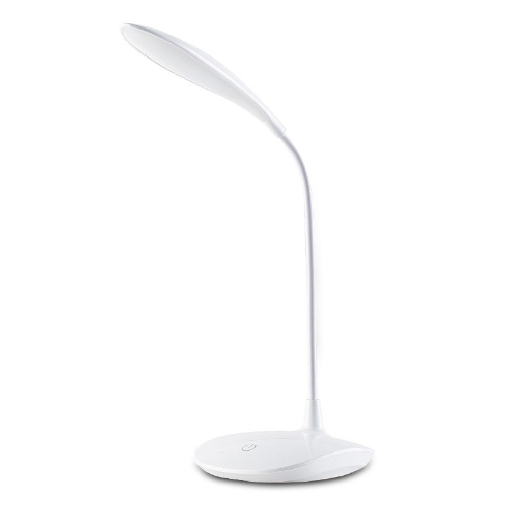 LED Schreibtisch Lampe Dimmbares USB Licht Biegbare Schwanenhals Leselampe mit Touch Steuerung - Weiss
