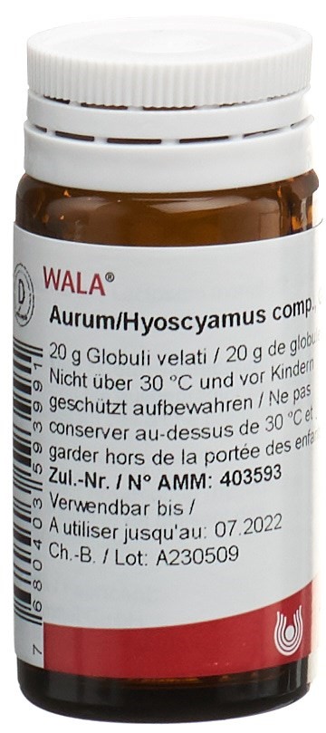WALA Aurum/Hyoscyamus comp.<br>20 g, Flasche, Globuli
