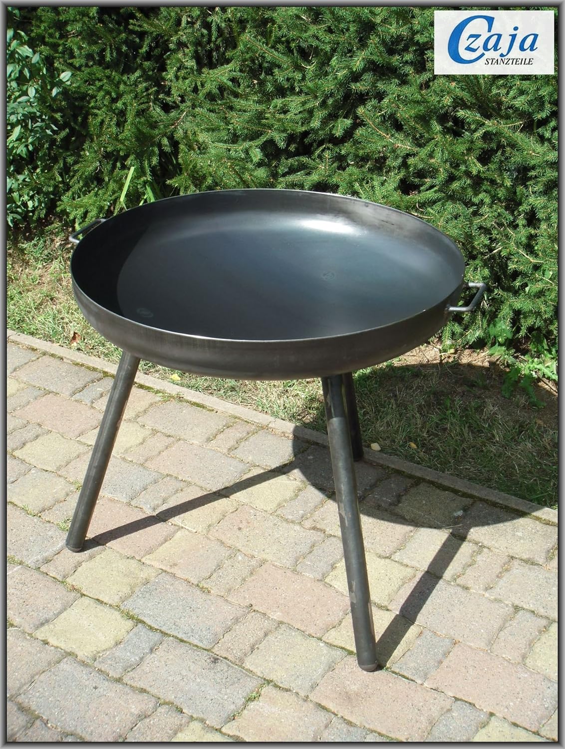 Czaja Stanzteile Feuerschale Berlin Ø 80 cm, hohe Feuerstelle aus 2,5mm Stahl für den Garten