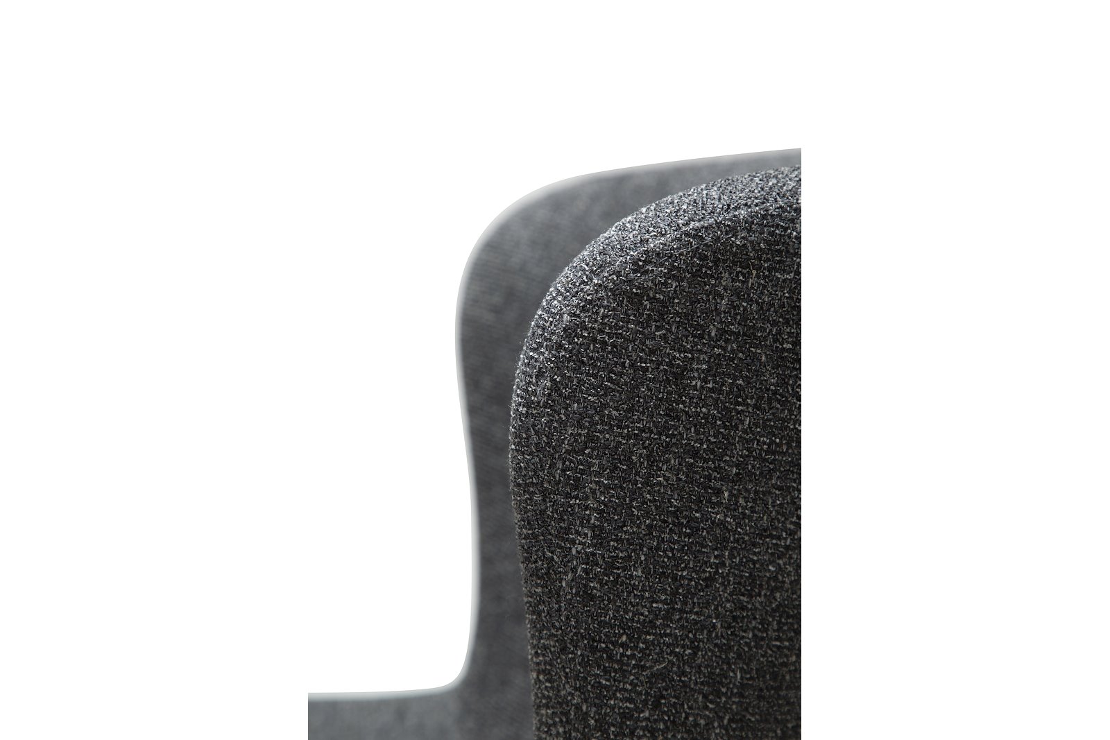 Glam spisestol Med sving og autoretur. Tekstil Bouclé Pebble Grå med sorte ben