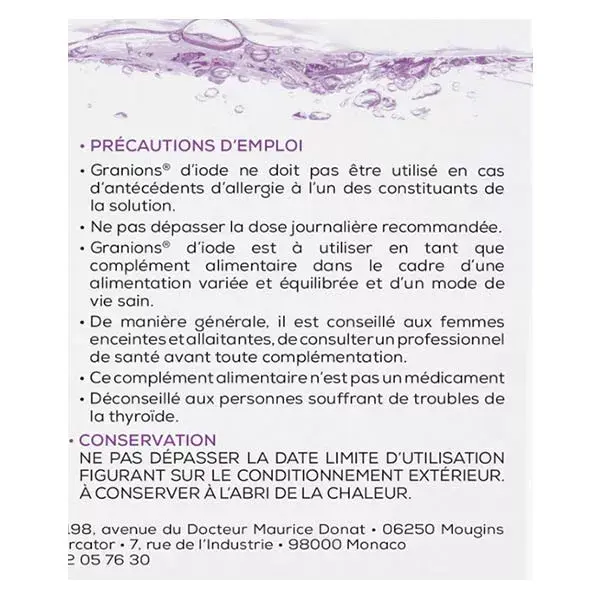 Granions d'Iode 30 ampoules