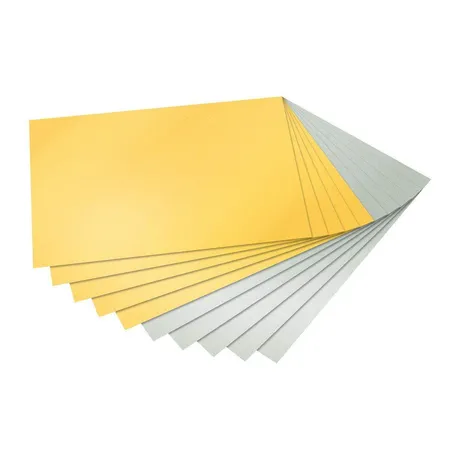 Folia Block mit Tonzeichenpapier in gold / silber, 10 Blatt, 130 g/qm, DIN A4